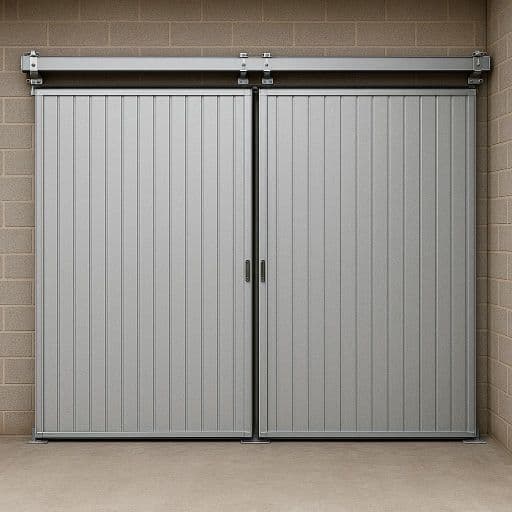 Συρόμενη επάλληλη γκαραζόπορτα